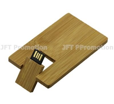 USB Flash Drive-Wood Card พรีเมียม สกรีนโลโก้
